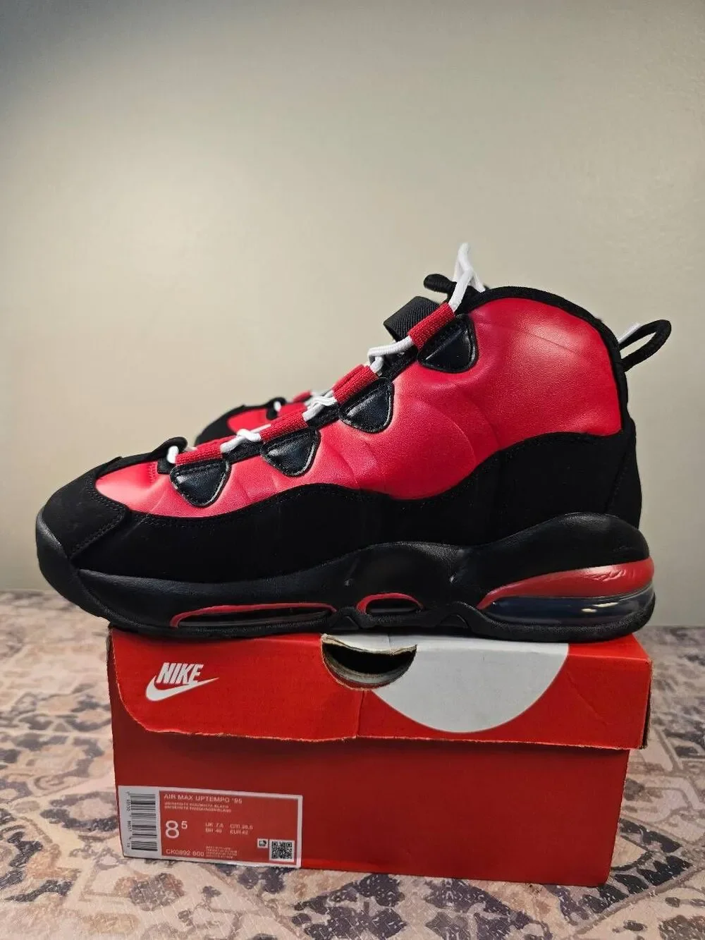 Nike Air Max Uptempo 95 'Bulls Away' Men's Basketball Shoes Size 8.5